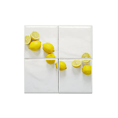 Carreaux céramique décoratifs citrons 20x20cm design haut de gamme