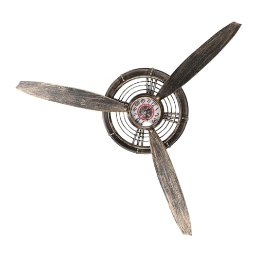 Horloge murale hélice avion métal pour rompre la monotonie d'un mur blanc