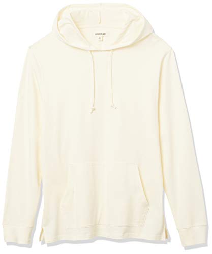 Amazon Brand - Goodthreads Men's Heavyweight Long-Sleeve Pullover Hoodie T-Shirt, Bright White, Large