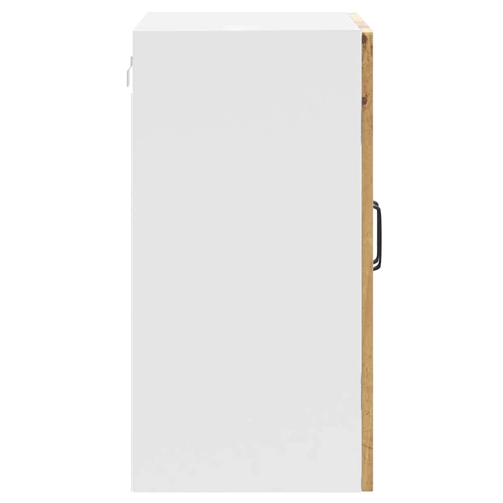 Kalmar Küchen-Hängeschrank, Artisan-Eiche Holzwerkstoff, 60x31x60 cm, mit Glastür, robuster Wandschrank für Küche, Speisekammer Lagerung, pflegeleicht