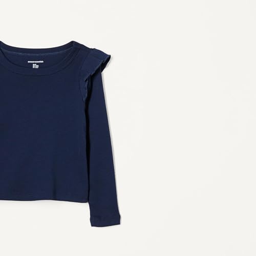 Image of Amazon Essentials Girls and Toddlers' Long Sleeve Ruffle T-Shirt