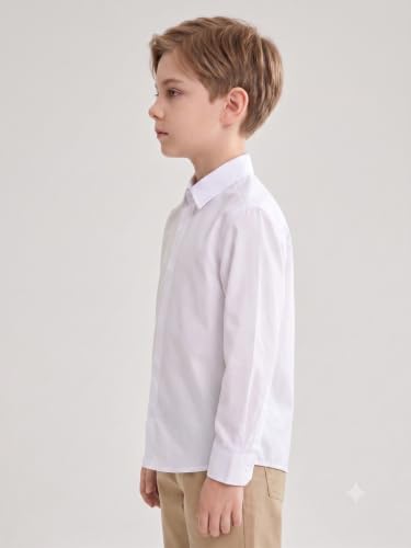 Image of Shirt for Kids | Long Sleeve Club Collar Shirts | Formal and Casual Wear | Stylish Solid Shirt for Boys and Girls | Regular Fit Buttoned and Chest Pocket