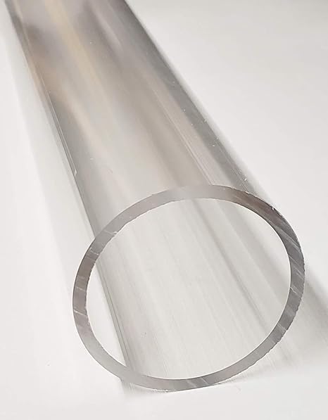 Image of Acrylic Pipe Clear Rigid Round Tube 30mm Outer Diameter 25mm Inner Diameter 500mm Long, Transparent 92% Optical Clarity Temperature Resistant 1pcs