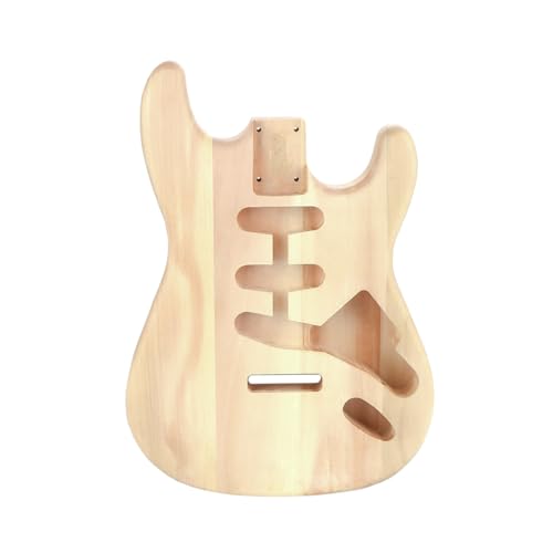 RuiJOTWAT Unfinished ST Guitar Body in Solid Aspen Wood SSS Pickups