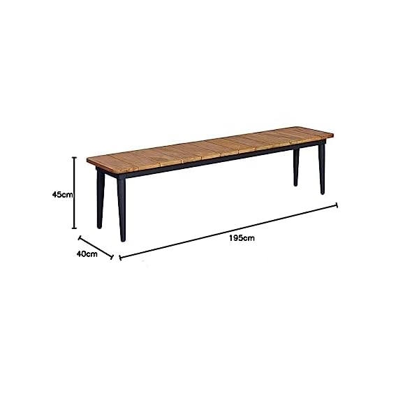 OUTLIV. Clark 3-Sitzer Gartenbank Teak & Aluminium