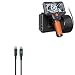 BoxWave Cable Compatible with Depstech Dual Lens 5.0 Video Borescope Inspection Camera (5 in) - PowerDisplay PD Cable (6ft) - USB-C to USB-C (100W), LED Display 6 Foot PD Braided Nylon Cable