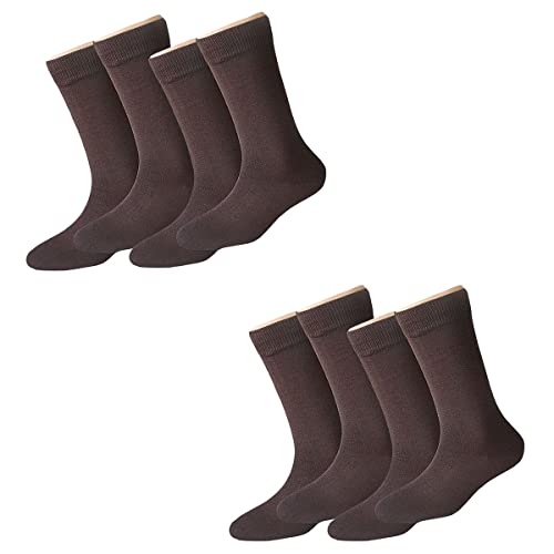 Image of Cozyway Men Cotton Crew Socks Soft Breathable Stretch Free Size Everyday Wear Office Gym Travel With Reinforced Heel Toe Odor Control Comfortable Fit Pack of 8