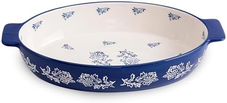 Wisenvoy Casserole Dish Baking Dish Ceramic Au Gratin Baking Dish Lasagna Pan Oval Casserole Dishes for Oven - Thumbnail 2