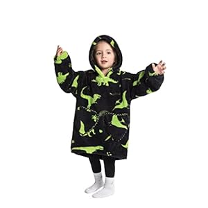Wearable Blanket Hoodie for Kids Toddlers Cozy Oversized Hooded Blanket Sweatshirt with Pocket for Little Girl Boy
