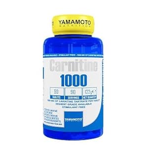 Yamamoto Nutrition Carnitine 1000 integratore alimentare di Carnitina – 90 Compresse, 122 g
