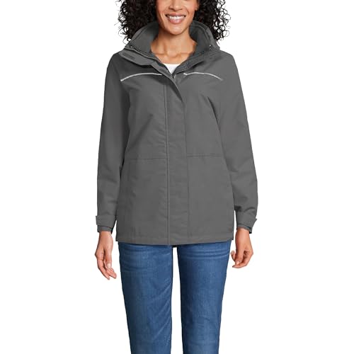 Lands' End Womens 3-in-1 Squall Jacket Arctic Gray Regular X-Large