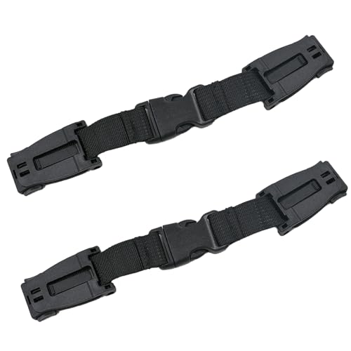 2 Pcs Seat Chest Harness Buckle,Anti Escape Seat Strap Harness Chest Buckle for Strollers,High Chairs,Pushchair,Schoolbags(Black)