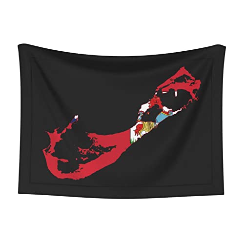 Flag Map of Bermuda Soft and Cozy Pet Blanket for Dogs and Cats - Versatile and Comfortable Medium