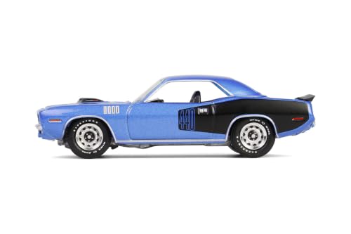 Modelo a escala 1:64 carro 1971 440 6bbl Blue Metallic miniatura 2