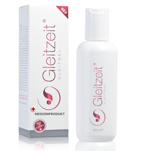 Gleitzeit® Gleitgel Wasserbasis PREMIUM (250ml) XXL Langzeit-Spaß Gleitmittel Und Intimgel Sensitiv