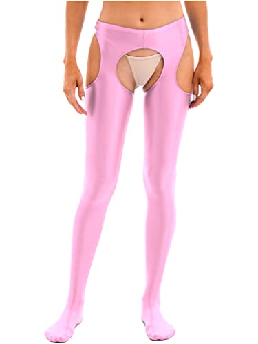 easyforever Women's Semi Opaque Hollow Out Leggings Mid Waist Footed Pantyhose Tights Pants Underwear2