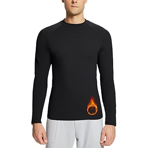 BALEAF Men's Fleece Thermal Running Shirt Cover