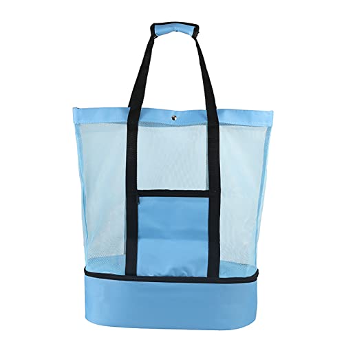 Irishom Grand Sac de Plage en Maille fourre-Tout isolé Sac à Lunch Pique-Nique réutilisable pour Le Camping en Plein air Cover