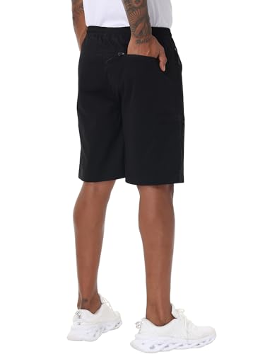 Satankud Men's Cargo Hiking Shorts 9" Lightweight Golf Shorts for Casual Work Travel Outdoor 5 Zipper Pockets3