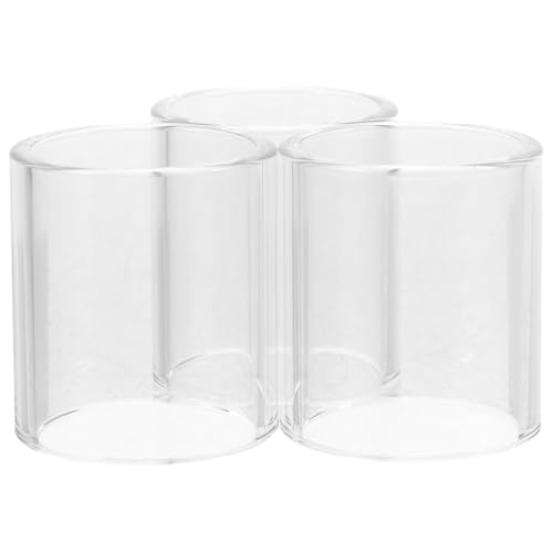 HANABASS Guitar Accessories Set 3pcs Slides Fingertips Ring Small Glass Slide for Boys and Girls