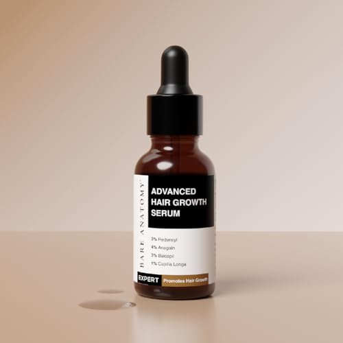 Bare Anatomy Advanced Hair Growth Serum| 3% Redensyl - 2x Better Results than Minoxidil | +4% Anagain + 3% Baicapil | Rosemary, Biotin | Hair growth & Hair fall control serum for Women Men | Pack of 3