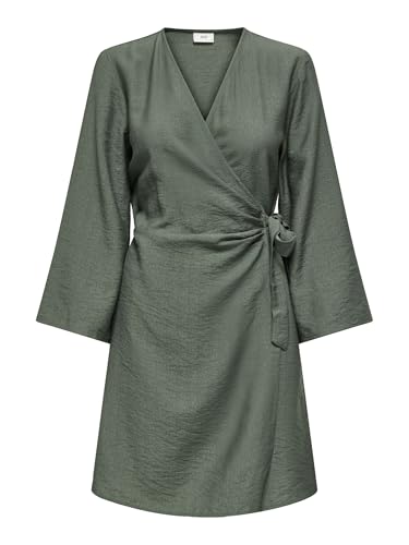 Robe portefeuille 7/8 JDY couleur thym pour vos journées d'été