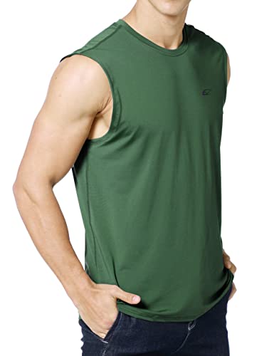Image of EZRUN Men's Workout Sleeveless Shirts Quick Dry Muscle Swim Shirt Gym Fitness Running Beach Tank Tops