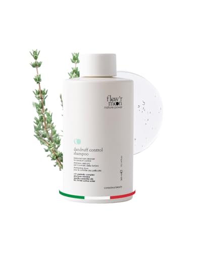 Flow'r Moon Champú Anticaspa Profesional Sin Sulfatos 300 ml | Champú Antimicótico y Antipicor para Cuero Cabelludo Irritado y con Descamación