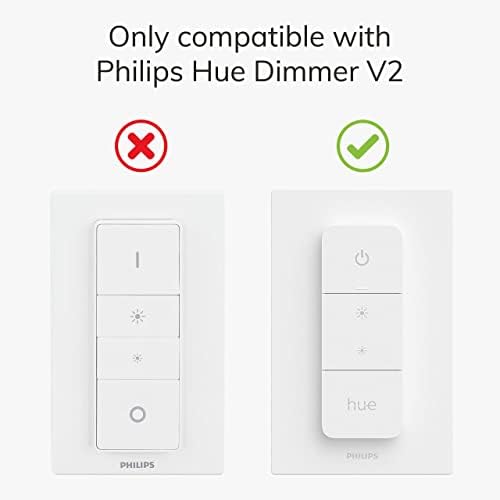 IYOKI® Classic Hue Switch Cover for Philips Hue Dimmer V2, Hue Remote Light Switch Plate, 1-Gang (2-Pack)