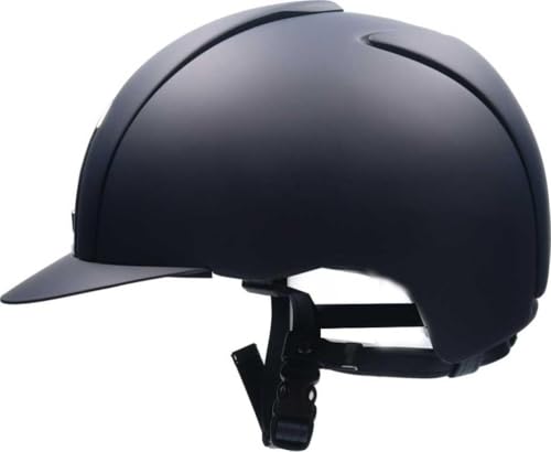  KEP CROMO TEXTILE - Casco da equitazione con cuscinetti interni, 60, colore: Nero