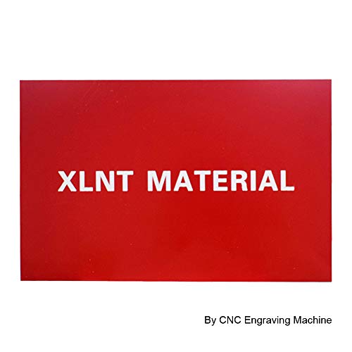 Image of Xlnt Engraving Double Color Sheet, Red /Bright White (12 inch x 24 inch x .060 inch, 6 Pieces) for Interior Signs, Badges.