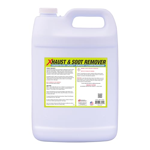 Corrosion Technologies Xhaust & Soot Remover, Superconcentrated Cleaner Degreaser For Exhaust Soot, Belly Grime, Brake Dust & Bug Splats, Multi Purpose Aircraft & Fleet Cleaning Solution, 1 Gallon