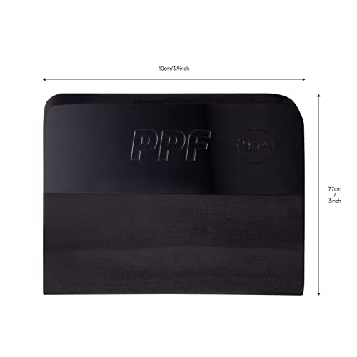 Image of FOSHIO PPF Squeegee for Vinyl, Black 90A Hardness Medium Size Anti-Scratch TPU Rubber Window Tint Squeegee for Paint Protection Film, Car Window Tinting (Pack of 3)