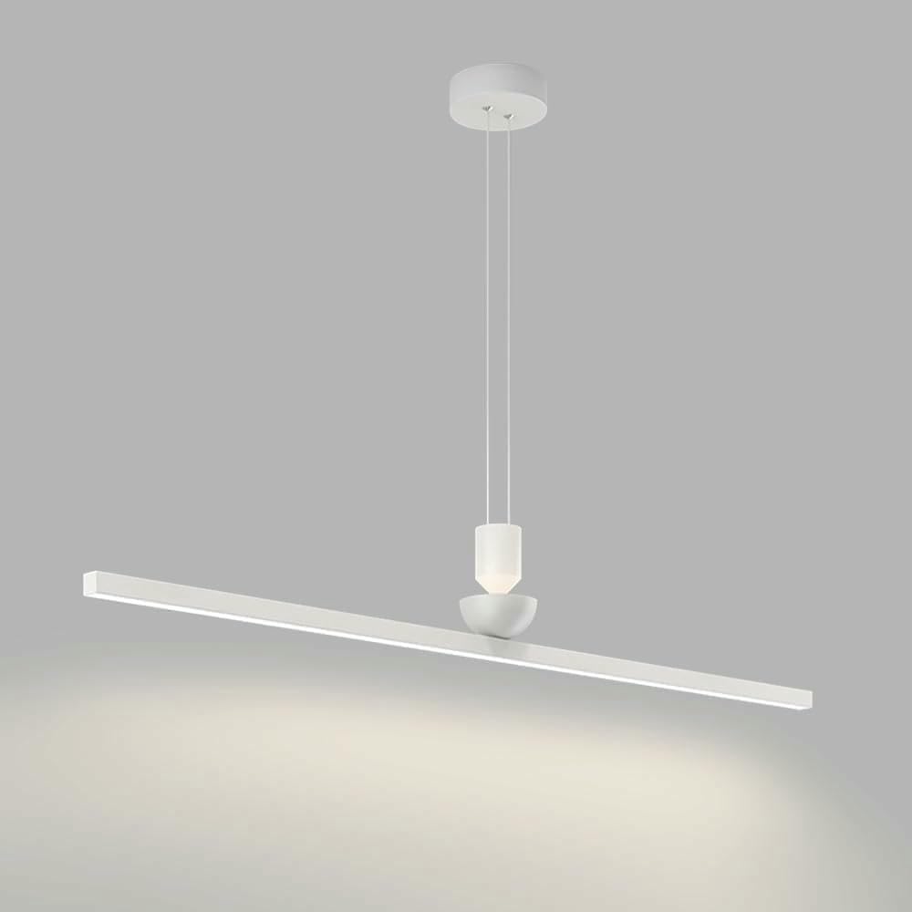 Luminaire suspendu LED linéaire géométrique 3 couleurs pour salon