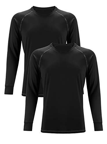 DAVID ARCHY Men's Thermal Underwear Tops Ultra Soft Brushed Thermal Shirts Quick Dry