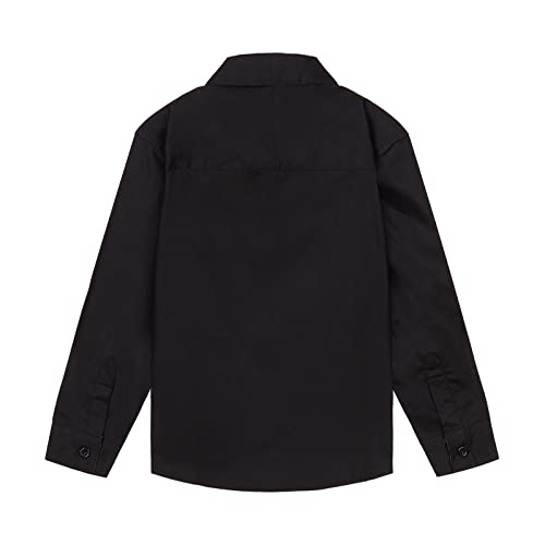 Image of LittleSpring Boys Button Down Long Sleeve Uniform Dress Shirts with Tie