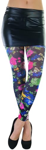 Image of ToBeInStyle Women's Opaque Ankle Long Nylon Footless Fun Tights Pantyhose