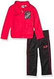 PUMA Boys' Track Jacket & Pant, Black, L