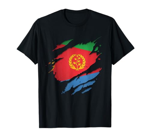 Camisas eritreas orgullosas | Bandera de Eritrea desgarrada Camiseta