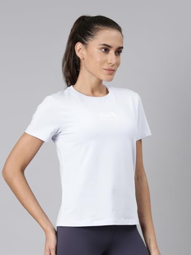 Image of XTEP Comprehensive Training Series Graphic Pattern, Crew Neck, Short Sleeve Slim Fit Training T-Shirt for Women