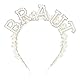 Perlen Strass Braut Aufnäher Buchstaben Patches Hochzeit Bügelbilder Braut Stickerei Patches für Junggesellenabschied Hochzeit Braut Kleidung Hüte Schuhe DIY Bastelbedarf