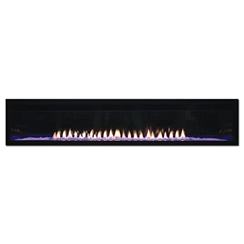 American Hearth Boulevard 72-Inch Vent Free Fireplace with Black Porcelain