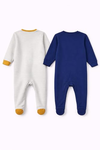 Image of TuddyBuddy 100% Cotton Multi Color Zipper Romper Sleepsuit /Romper /Jumpsuit for Baby Boy & Baby Girl
