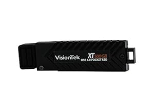 VisionTek XT 500 Gigabyte (GB) USB 3.0 Pocket SSD (901240) | Up to 450MB/s Read &amp; 445 MB/s Write Speeds | Bootable Drive | TLC NAND, SMI Controller | Compatible with PS3/PS4 &amp; Xbox One S/X