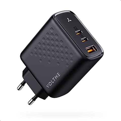 Cargador Múltiple VOLTME 65W GAN USB C con 3 Puertos de Carga Rápida Cover