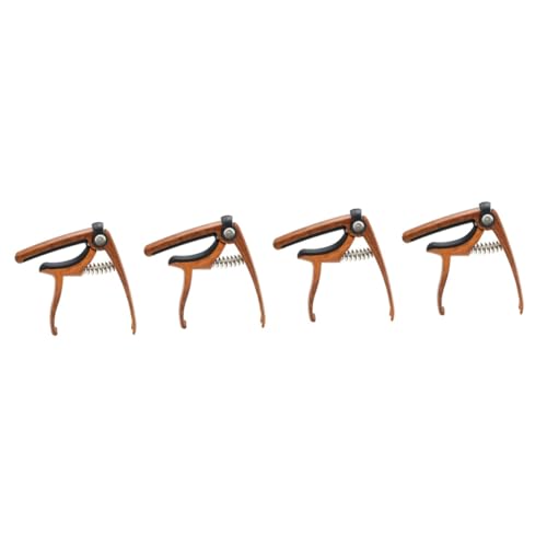 Toddmomy 4pcs Adjustable Guitar Capo for Acoustic Electric Instruments Durable Lightweight and Stylish Accessory for Guitarists and Ukulele Players