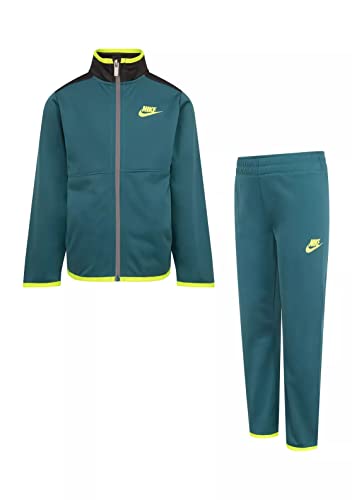 Nike Little Boy Sportswear Illuminate Full Zip Jacket & Jogger Pant Tricot 2 Piece Set (S(76K251-B9I)/V, 4 Years)