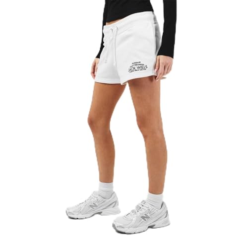 Jack Wills Womens Bea Logo Sweat Shorts Vintage White 10