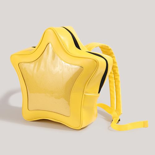 Aesthetic Star Shape Crossbody Bag Clear Pocket Anime Pin Display Itabag PU Leather Casual Shoulder Handbag for Women4