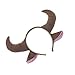 YeahiBaby Diademas para Fiestas Toro Forma Cuerno Brown Felpa Animales Celada para...